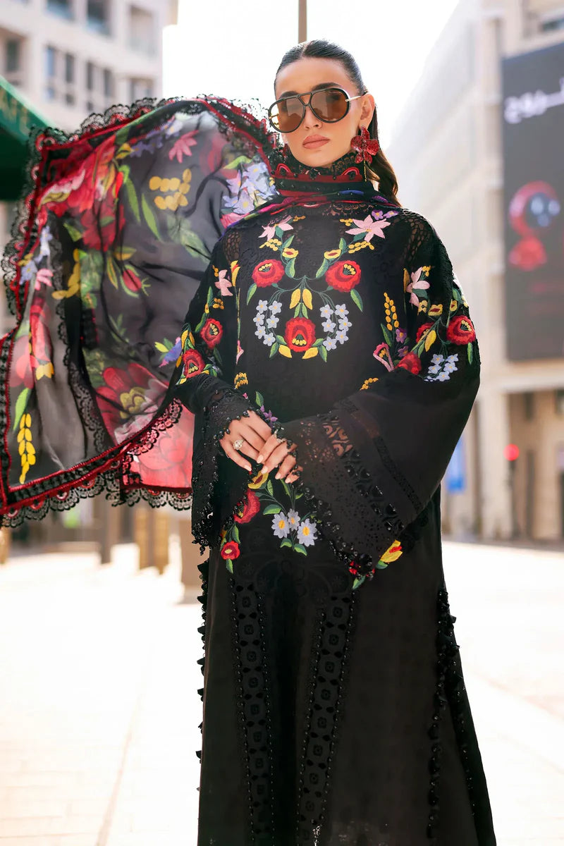 3 Piece Unstitched Embroidered Jacquard Lawn Suit