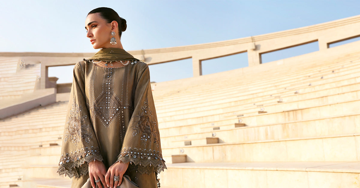 3 Piece Unstitched Embroidered Jacquard Lawn Suit