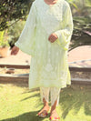 Pastel Green Chikankari Muslin Kurta