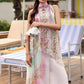 Maria B White Floral 3 Piece Unstitched Embroidered Lawn Suit