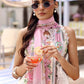 Maria B White Floral 3 Piece Unstitched Embroidered Lawn Suit