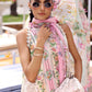Maria B White Floral 3 Piece Unstitched Embroidered Lawn Suit