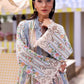 Maria B Elegant Floral Embroidered Pakistani Lawn Suit – Blue