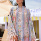 Maria B Elegant Floral Embroidered Pakistani Lawn Suit – Blue
