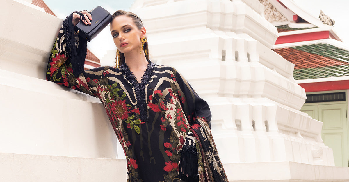 3 Piece Unstitched Embroidered Linen Suit