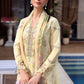 Maria B Pastel Yellow 3 Piece Unstitched Embroidered Lawn Suit