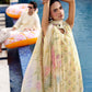 Maria B Pastel Yellow 3 Piece Unstitched Embroidered Lawn Suit