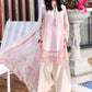 Maria B Pastel Pink Striped 3 Piece Unstitched Embroidered Lawn Suit