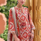 Maria B Orange Floral 3 Piece Unstitched Embroidered Lawn Suit