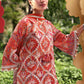 Maria B Orange Floral 3 Piece Unstitched Embroidered Lawn Suit