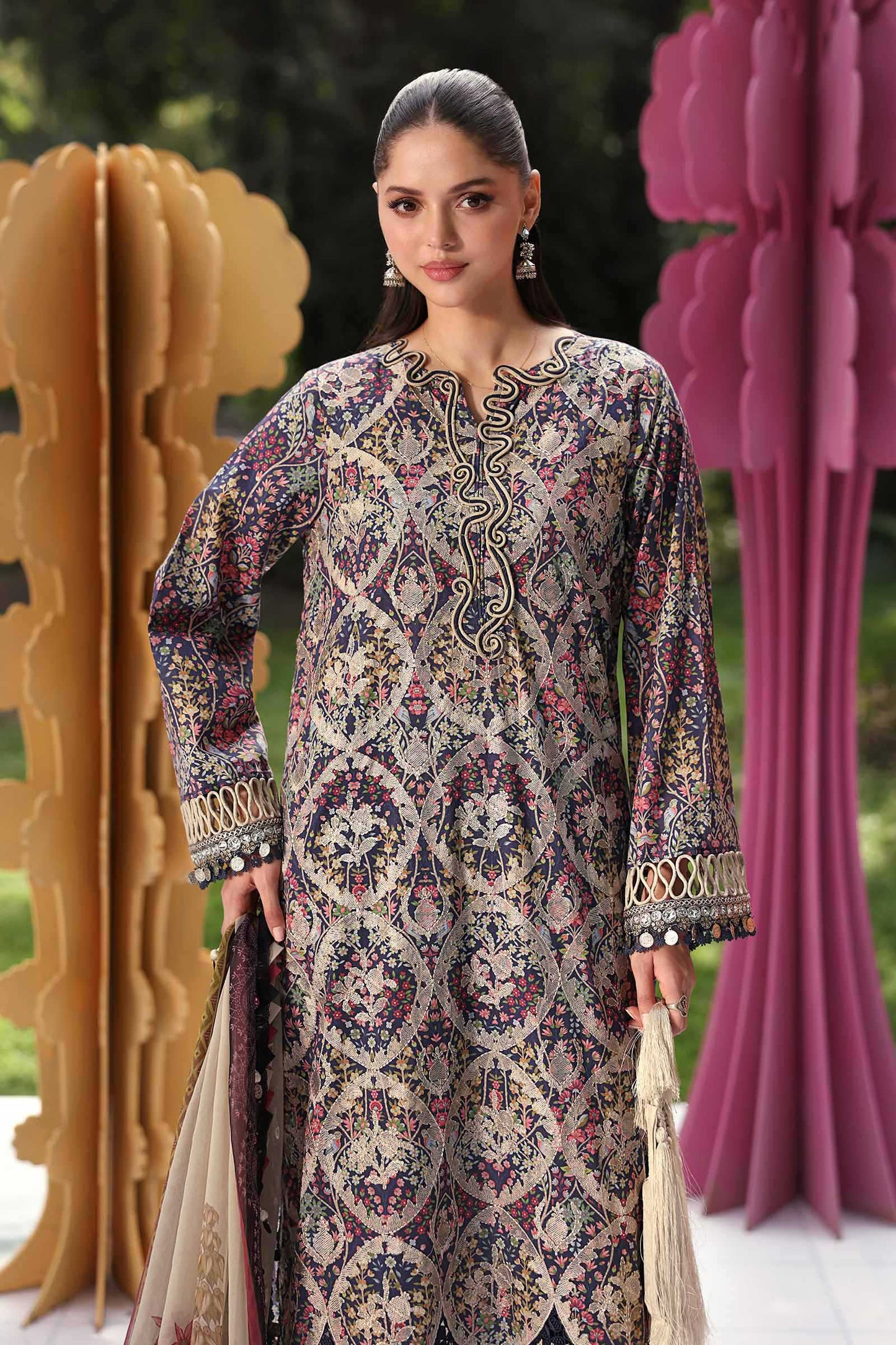 Maria B Pakistani Designer Printed Lawn Suit with Dupatta