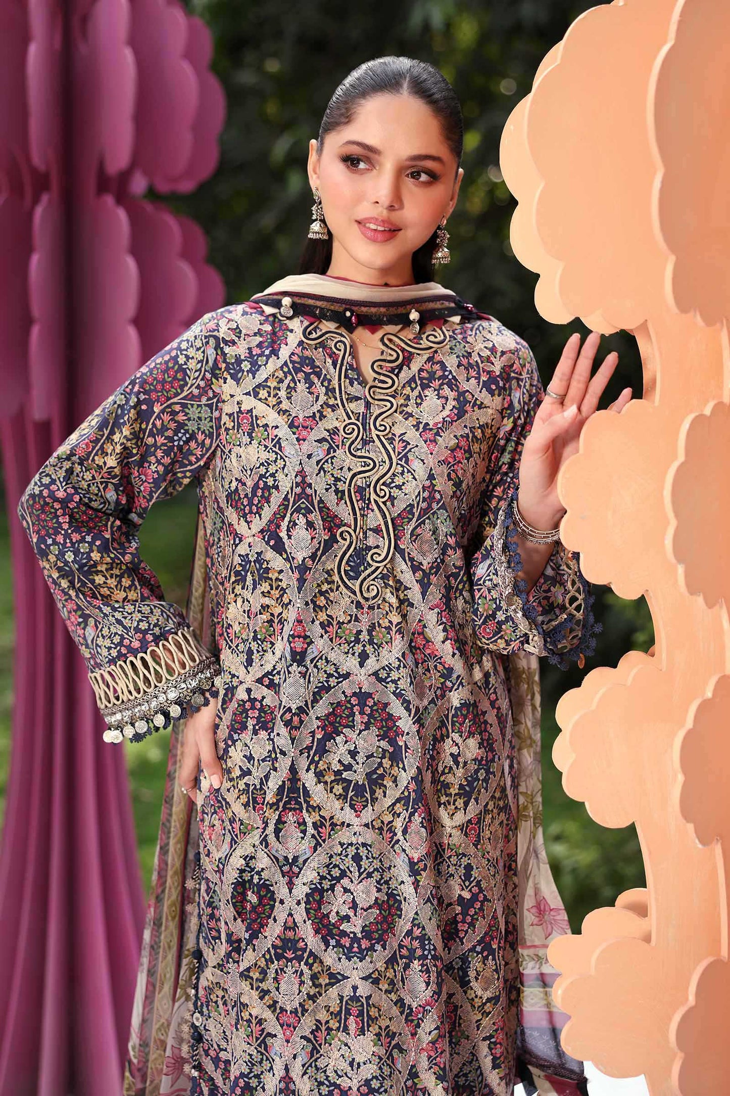 Maria B Pakistani Designer Printed Lawn Suit with Dupatta