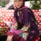 Maria B Pakistani Designer Purple Lawn Suit with Printed Dupatta
