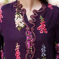 Maria B Pakistani Designer Purple Lawn Suit with Printed Dupatta