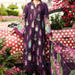 Maria B Pakistani Designer Purple Lawn Suit with Printed Dupatta