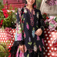 Maria B Luxury Black Embroidered Lawn Suit with Floral Dupatta