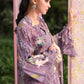 Maria B Luxury Lavender Floral Embroidered Lawn 3 Piece Unstitched Suit with Printed Dupatta