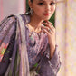 Maria B Luxury Lavender Floral Embroidered Lawn 3 Piece Unstitched Suit with Printed Dupatta