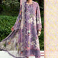 Maria B Luxury Lavender Floral Embroidered Lawn 3 Piece Unstitched Suit with Printed Dupatta