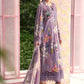 Maria B Luxury Lavender Floral Embroidered Lawn 3 Piece Unstitched Suit with Printed Dupatta