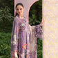 Maria B Luxury Lavender Floral Embroidered Lawn 3 Piece Unstitched Suit with Printed Dupatta