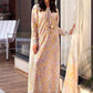 Maria B Luxury Peach Floral Embroidered Lawn Suit with Dupatta