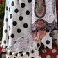 Maria B Black & White Polka Dot 3 Piece Unstitched Embroidered Lawn Suit