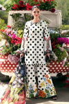 Maria B Black & White Polka Dot 3 Piece Unstitched Embroidered Lawn Suit