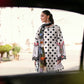 Maria B Black & White Polka Dot 3 Piece Unstitched Embroidered Lawn Suit