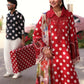 Maria B Red Polka Dot 3 Piece Unstitched Embroidered Lawn Suit