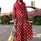 Maria B Red Polka Dot 3 Piece Unstitched Embroidered Lawn Suit