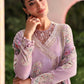 Maria B Premium Lilac Embroidered Lawn 3 Piece Unstitched Suit with Printed Dupatta