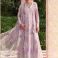 Maria B Premium Lilac Embroidered Lawn 3 Piece Unstitched Suit with Printed Dupatta