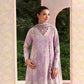 Maria B Premium Lilac Embroidered Lawn 3 Piece Unstitched Suit with Printed Dupatta