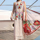 Maria B Ivory Floral 3 Piece Unstitched Embroidered Lawn Suit