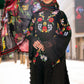 Maria B Black Floral 3 Piece Unstitched Embroidered Lawn Suit