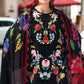 Maria B Black Floral 3 Piece Unstitched Embroidered Lawn Suit