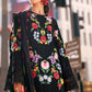 Maria B Black Floral 3 Piece Unstitched Embroidered Lawn Suit