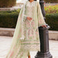 Maria B Mint Green Floral 3 Piece Unstitched Embroidered Lawn Suit