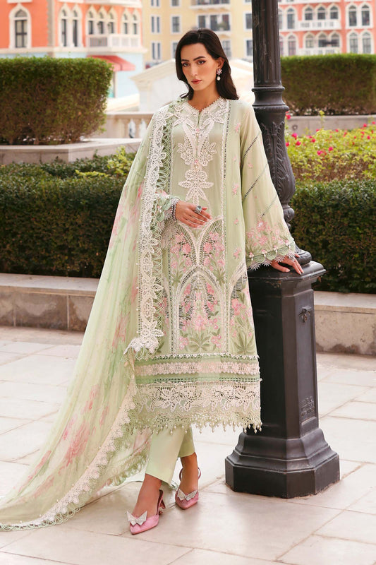 3 Piece Unstitched Embroidered Lawn Suit
