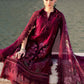 Maria B Maroon Embroidered 3 Piece Unstitched Luxury Lawn Suit