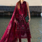 Maria B Maroon Embroidered 3 Piece Unstitched Luxury Lawn Suit