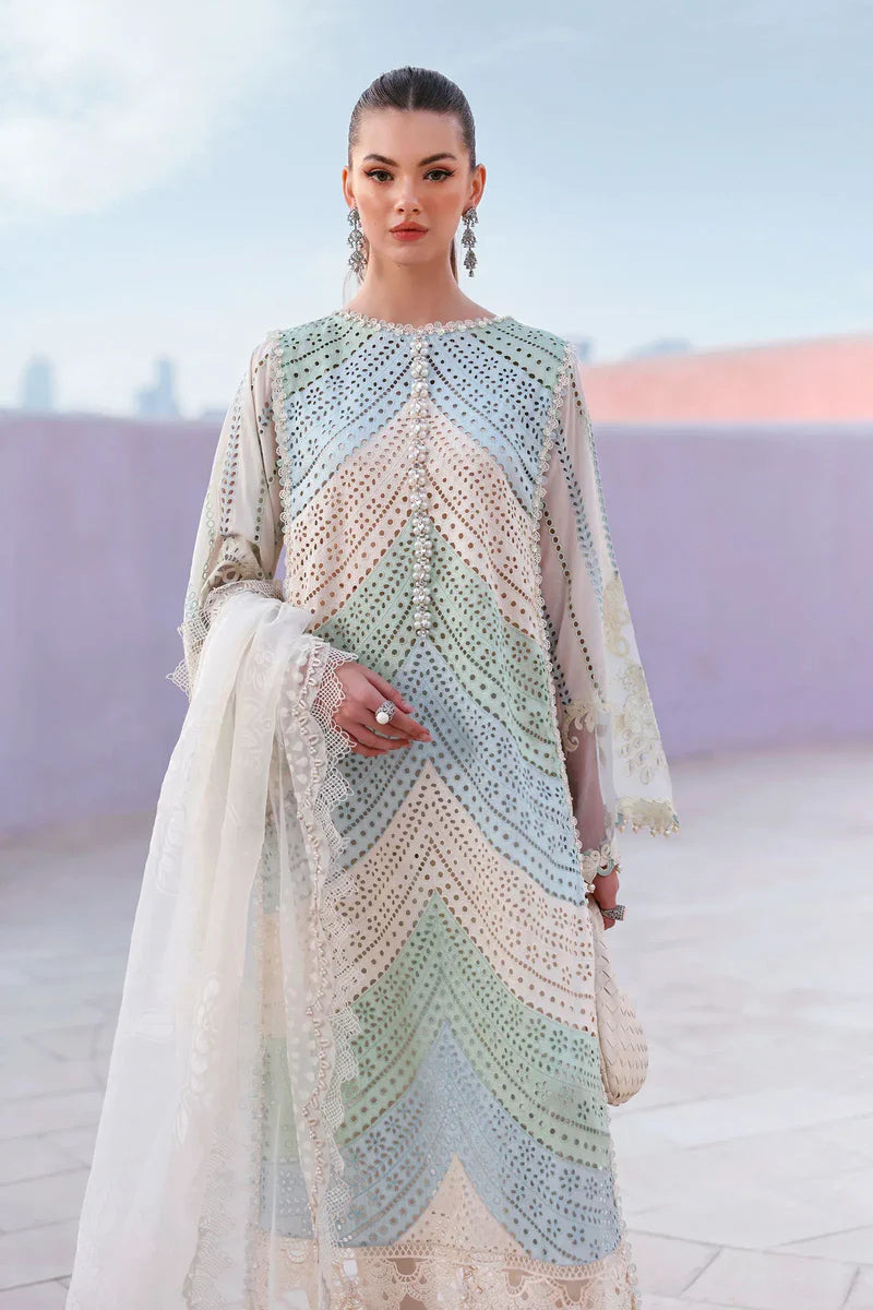 3 Piece Unstitched Embroidered Lawn Suit