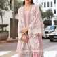 Maria B 3 Piece Unstitched Embroidered Lawn Karandi Suit Blush Pink Grace