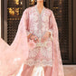 Maria B 3 Piece Unstitched Embroidered Lawn Karandi Suit Blush Pink Grace