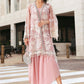 Maria B 3 Piece Unstitched Embroidered Lawn Karandi Suit Blush Pink Grace