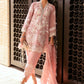 Maria B 3 Piece Unstitched Embroidered Lawn Karandi Suit Blush Pink Grace