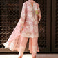 Maria B 3 Piece Unstitched Embroidered Lawn Karandi Suit Blush Pink Grace