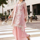 Maria B 3 Piece Unstitched Embroidered Lawn Karandi Suit Blush Pink Grace