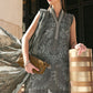 Maria B 3 Piece Unstitched Embroidered Lawn Karandi Suit – Sage Grey Elegance